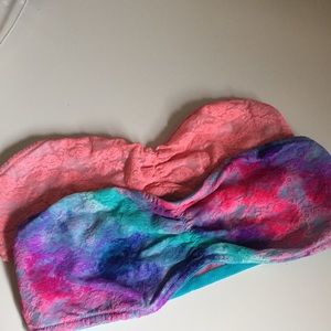 2 Victoria’s Secret PINK bandeaus size large